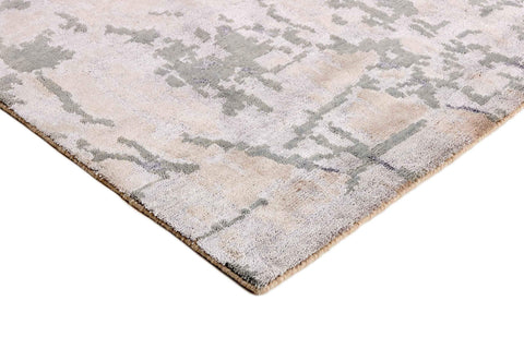 90x60 cm Indian Viscose Beige Rug-No. 1, Mix - Rugoutlet