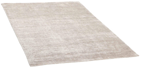 90x60 cm Indian Viscose Beige Rug-Robusto, Steel - Rugoutlet
