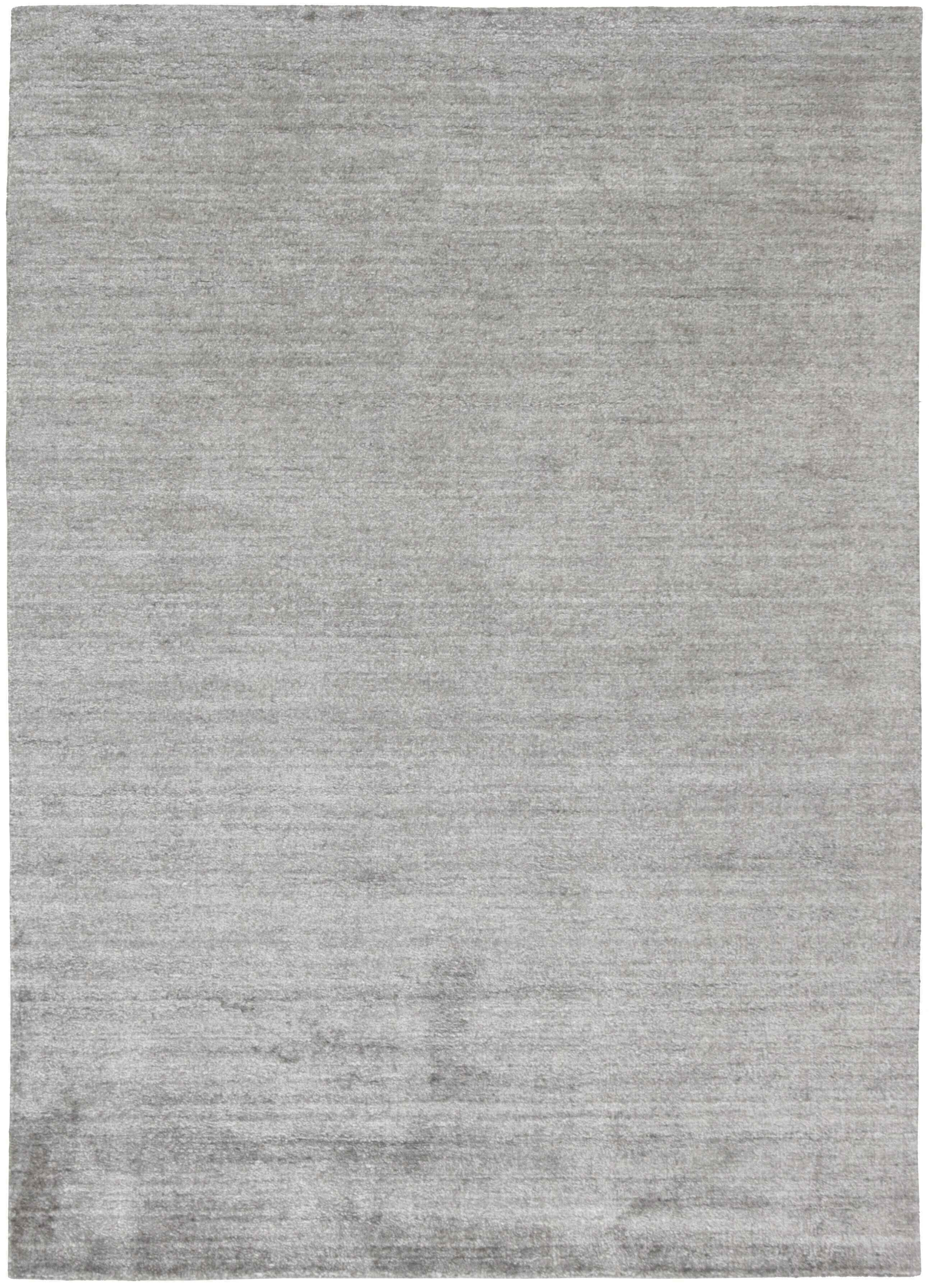 90x60 cm Indian Viscose Black Rug-5971A, White - Rugoutlet