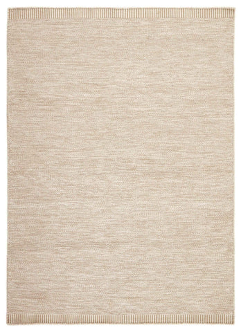 90x60 cm wool Beige Rug-J-96-02, Grey - Rugoutlet