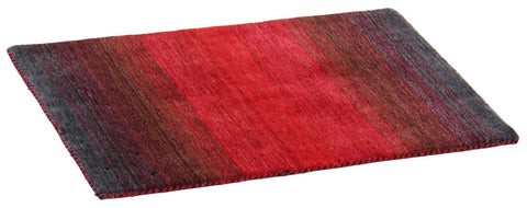 Wool Red & Black Colour Hand-knotted Rug – Design 2