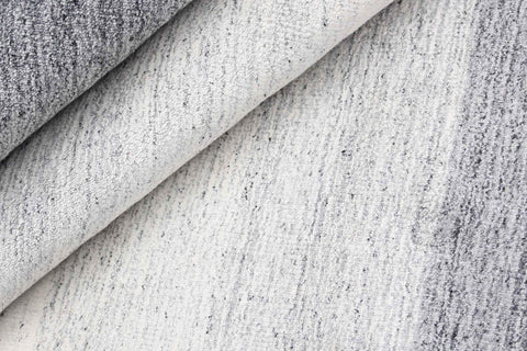 90x60 cm wool/Viscose Black Rug-Blau, Blue - Rugoutlet