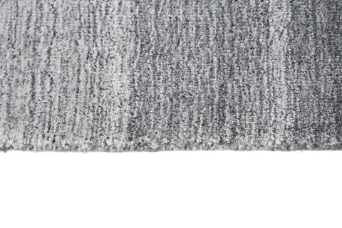 90x60 cm wool/Viscose Black Rug-Blau, Blue - Rugoutlet