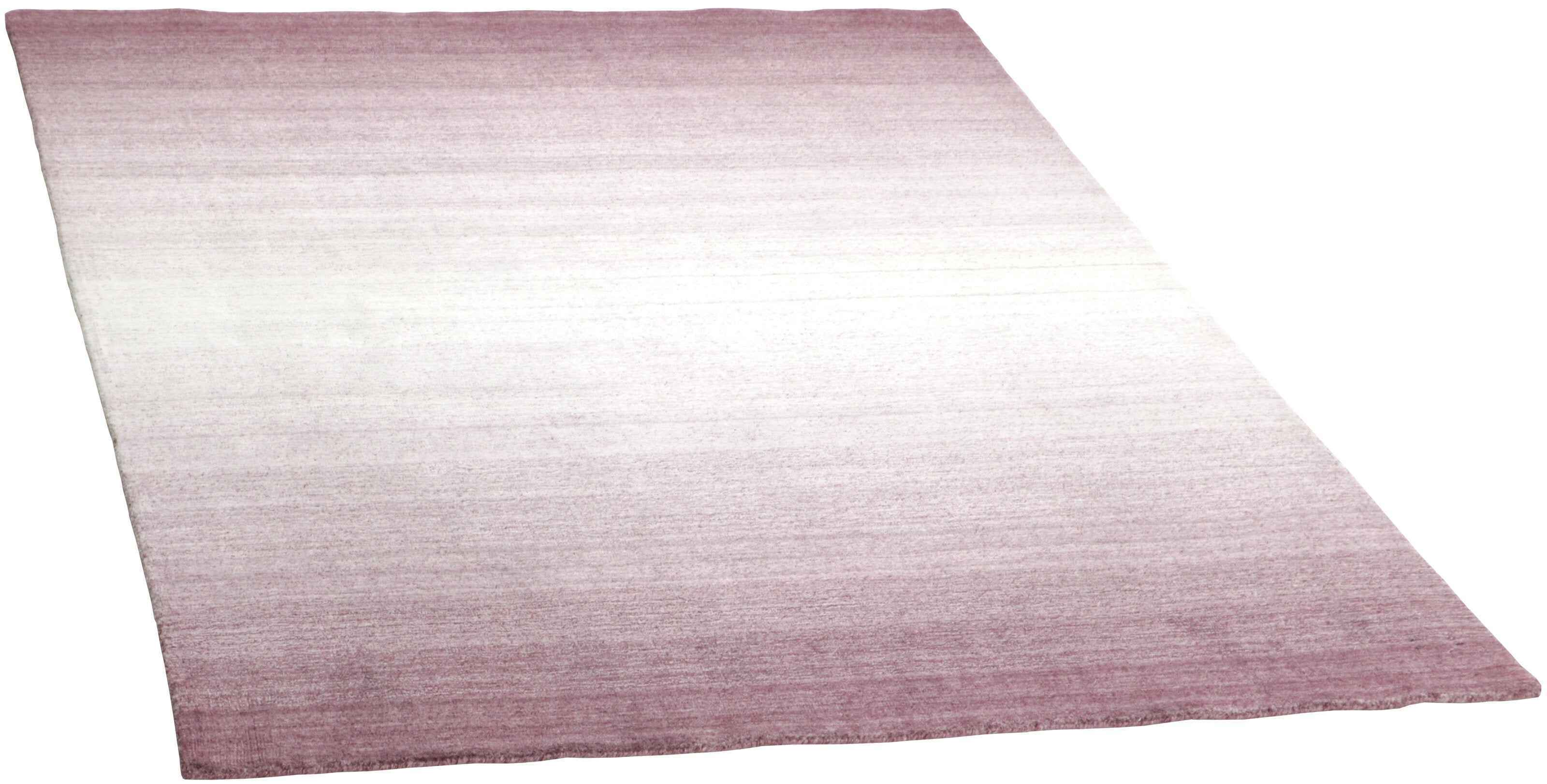 90x60 cm wool/Viscose Red Rug-Porpra, Purple - Rugoutlet