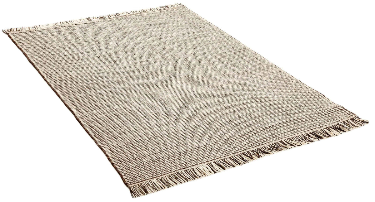 90x60 cm  Indian Wool Multicolor Rug-5971A, Brown White