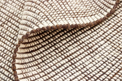 90x60 cm wool multicolour Rug-5971A, Brown White - Rugoutlet
