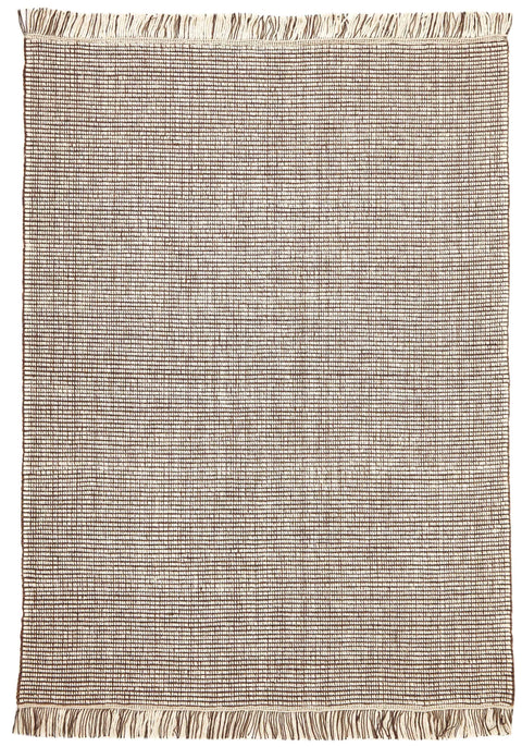 90x60 cm wool multicolour Rug-5971A, Brown White - Rugoutlet