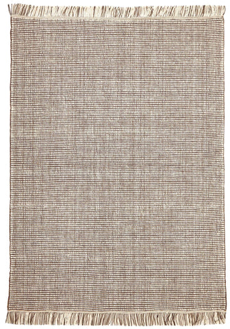 90x60 cm wool multicolour Rug-5971A, Brown White - Rugoutlet