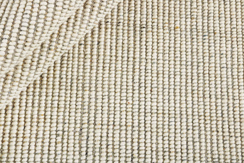 Wool Beige & White Colour Hand-knotted Rug – Design 3