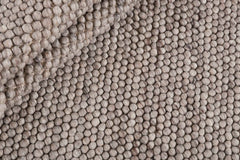90x90 cm Indian Wool Multicolor Rug-UD 989, Sand - Rugmaster