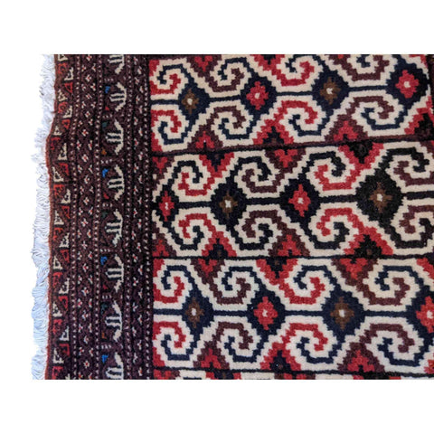 92 x 51 cm Turkomen Tribal Brown Rug - Rugoutlet