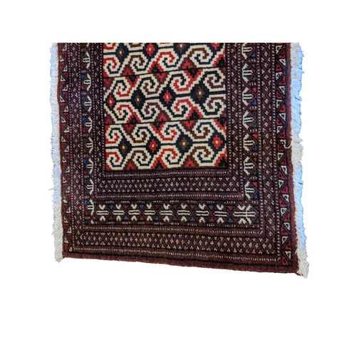 92 x 51 cm Turkomen Tribal Brown Rug - Rugoutlet