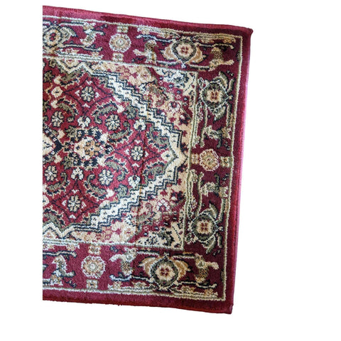 92 x 51 cm Turkomen Tribal Red Rug - Rugoutlet