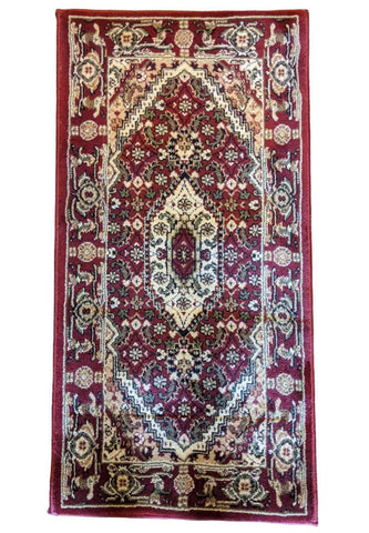 92 x 51 cm Turkomen Tribal Red Rug - Rugoutlet
