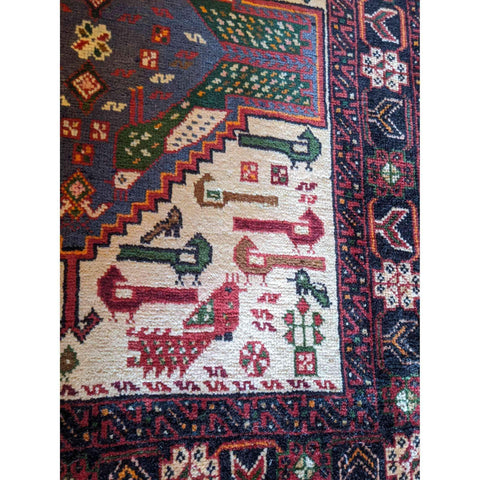 92 x 72 cm Persian Baluch Traditional Red Small Rug - Rugoutlet