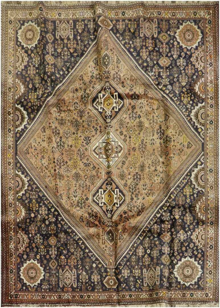 Qashqai Tribal Wool Rug 330 x 230 cm (10.83 x 7.55 ft)