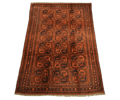 Antique Afghan Tribal Wool Rug 364 x 242 cm (11.94 x 7.94 ft)