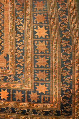 Antique Afghan Tribal Rug 364 x 242 cm (11.94 x 7.94 ft)