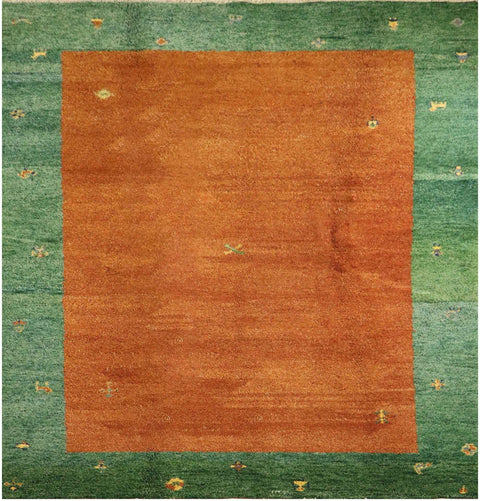 306x210cm Gabbeh Tribal Wool Rugs Hand Knotted Orange Green - Rugoutlet