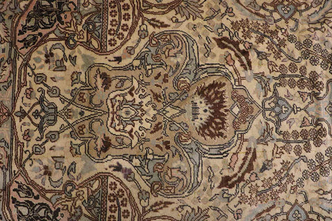370x270 cm Antique Turkish Wool Rug Handmade Beige - Rugoutlet