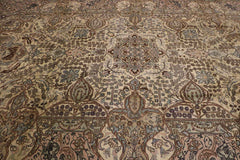 370x270 cm Antique Turkish Wool Rug Handmade Beige - Rugoutlet