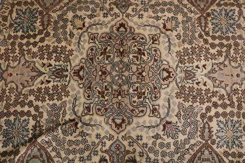 370x270 cm Antique Turkish Wool Rug Handmade Beige - Rugoutlet
