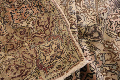 284x393 cm Antique Persian Mahal Wool Rug Handmade Black Maroon - Rugoutlet
