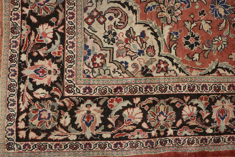 284x393 cm Antique Persian Mahal Wool Rug Handmade Black Maroon - Rugoutlet