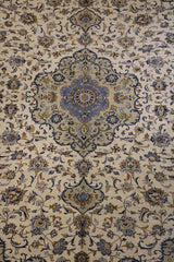 395x280cm Fine Persian Kashan Wool Rug Handmade Brown