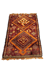 355x210 cm Berber Tribal Wool Rugs Hand Knotted Maroon - Rugoutlet