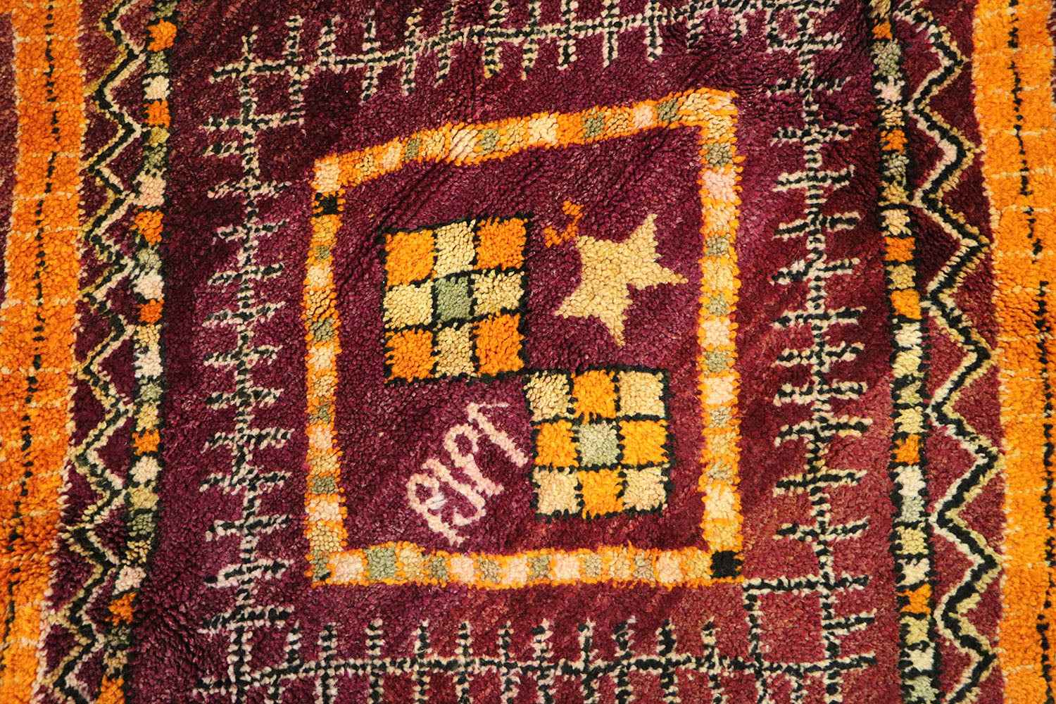 355x210 cm Berber Tribal Wool Rugs Hand Knotted Maroon - Rugoutlet