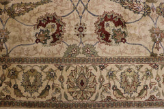 375x250 cm Indian Ziegler Tribal Wool Rug Handmade Beige - Rugoutlet