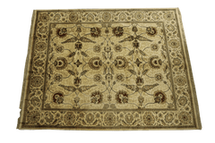 375x250 cm Indian Ziegler Tribal Wool Rug Handmade Beige - Rugoutlet