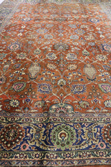 332x250 cm Antique Persian Mahal Tribal Wool Rugs Handmade Maroon - Rugoutlet