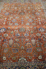 332x250 cm Antique Persian Mahal Tribal Wool Rugs Handmade Maroon - Rugoutlet