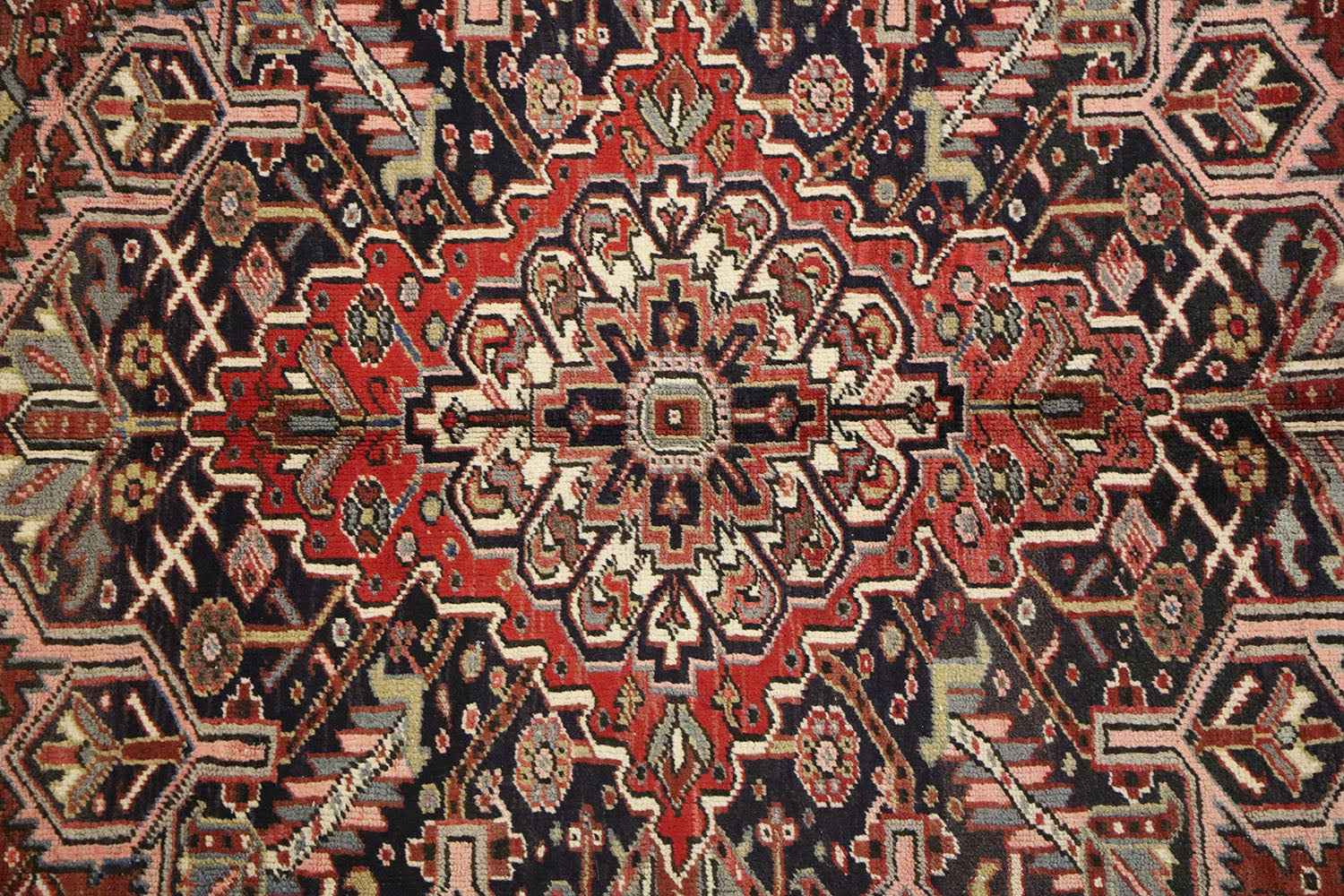 340x250 cm Heriz Tribal Wool Rug Handmade Red - Rugoutlet