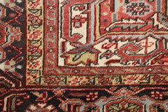 340x250 cm Heriz Tribal Wool Rug Handmade Red - Rugoutlet