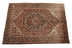 340x250 cm Heriz Tribal Wool Rug Handmade Red - Rugoutlet