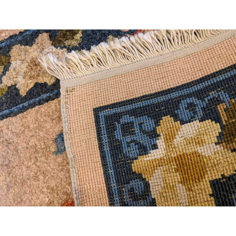 93 x 64 cm Chinese Traditional Blue Small Rug - Rugoutlet
