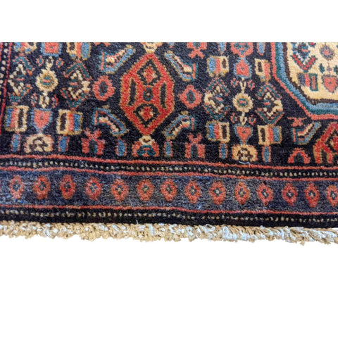 93 x 70 cm Persian Senneh Traditional Red Small Rug - Rugmaster