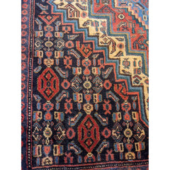93 x 70 cm Persian Senneh Traditional Red Small Rug - Rugmaster