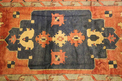 355x265 cm Turkish Kars Tribal Wool Rug Handmade Black Orange - Rugoutlet