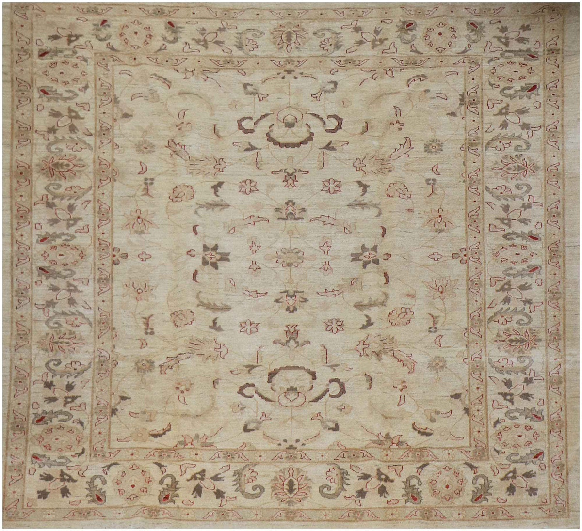 317x247 cm Ziegler Tribal Wool Rug Handmade Beige - Rugoutlet