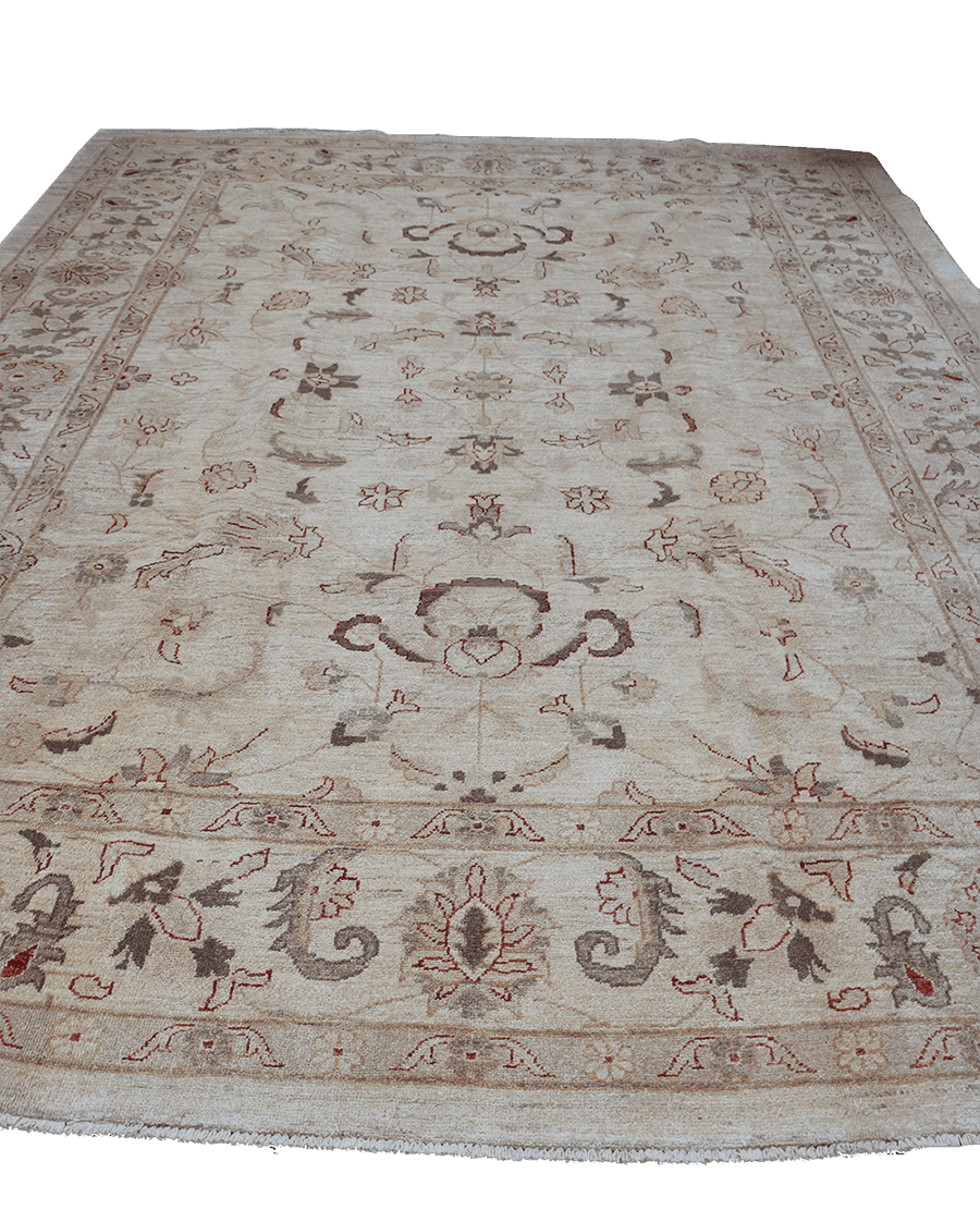 317x247 cm Ziegler Tribal Wool Rug Handmade Beige - Rugoutlet