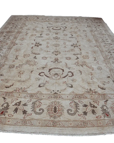 317x247 cm Ziegler Tribal Wool Rug Handmade Beige - Rugoutlet