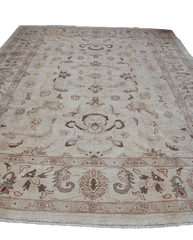 317x247 cm Ziegler Tribal Wool Rug Handmade Beige - Rugoutlet