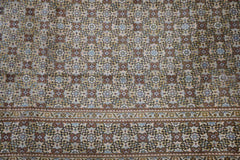 370x265 cm Antique Kashan Wool Rug Handmade Beige Brown - Rugoutlet