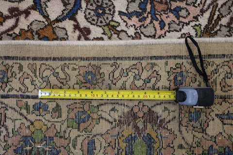 340x240 cm Antique Tabriz Wool Rug Handmade Blue Beige - Rugoutlet