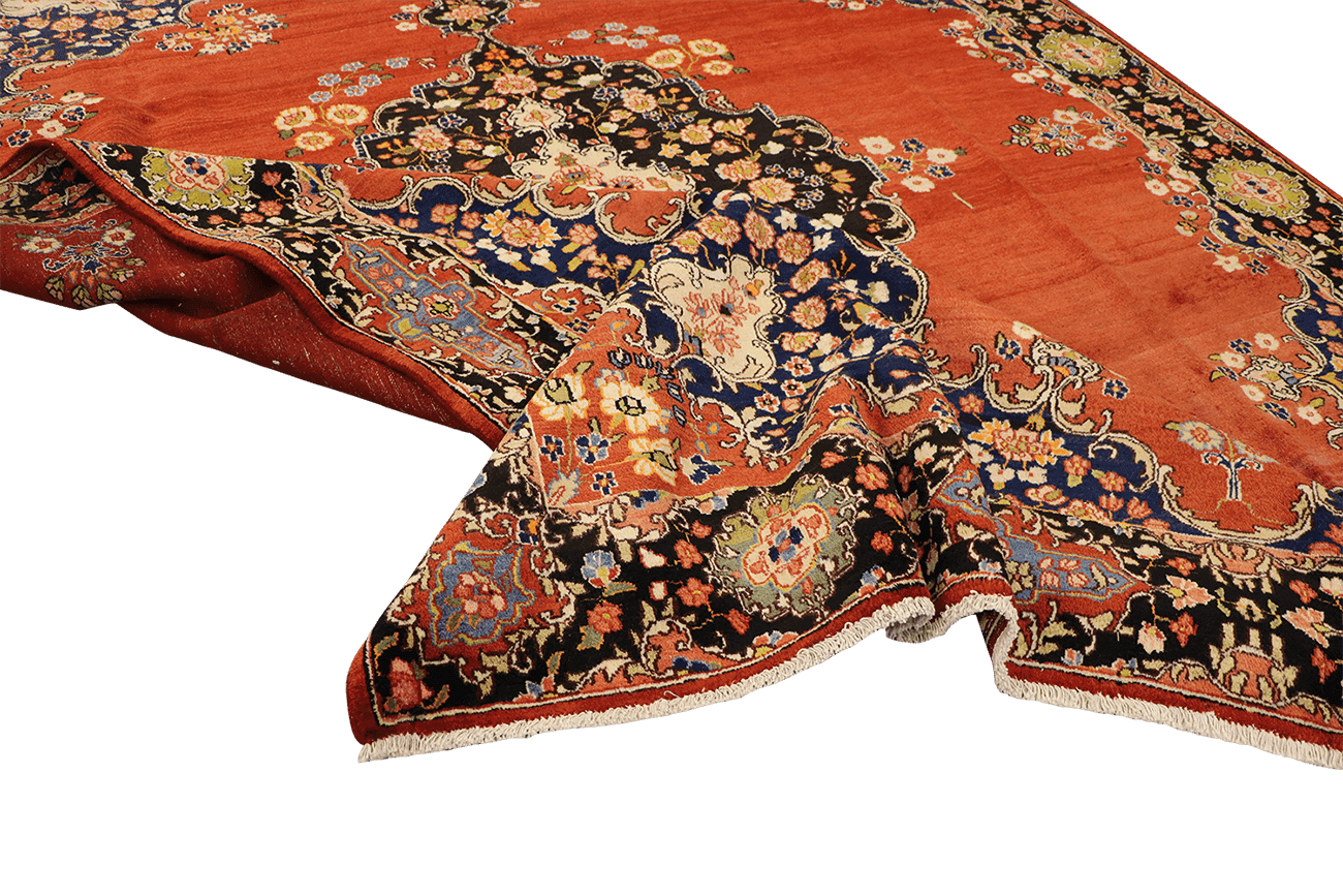 385x290 cm Persian Sarouk Mahal Wool Rug Handmade - Rugoutlet