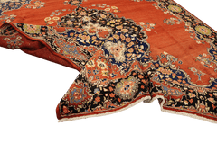 385x290 cm Persian Sarouk Mahal Wool Rug Handmade - Rugoutlet